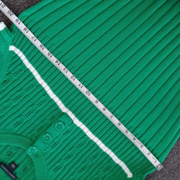 💚Banana Republic💚 - Green/White Knit Sweater Dress - Picture 12 of 13